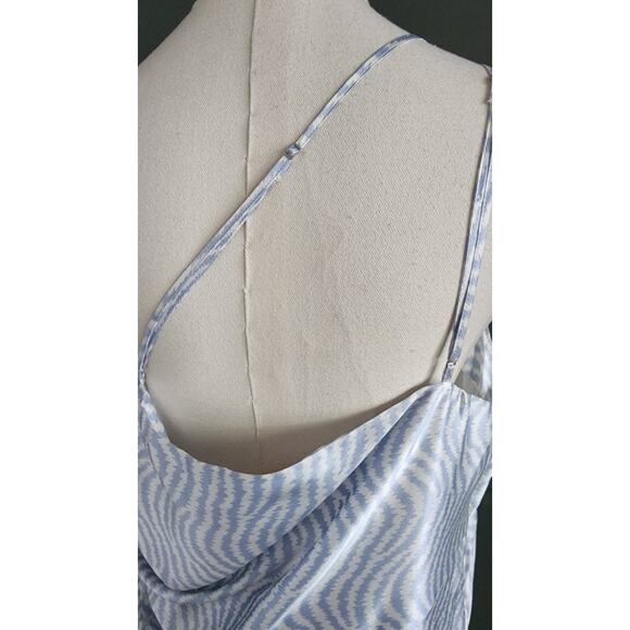 Cinq À Sept Christel Silk One Shoulder Ruched Midi Dress Sz 12  NWT $595 - Picture 7 of 10